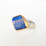 Australian opal rock pool ring