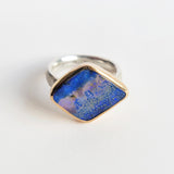 Australian opal rock pool ring