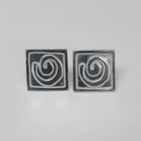 Square spiral earring