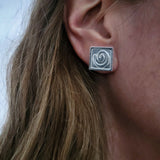 Square spiral earring