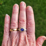Rosecut tanzanite hammered ring