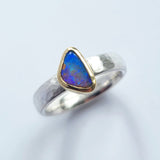Triangle opal ring