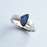 Triangle opal ring
