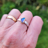 Triangle opal ring