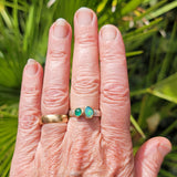 Bright opal and emerald ring
