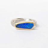 Australian boulder opal shard ring
