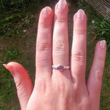 Pink sapphire rosecut ring