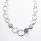 Aquamarine ovals necklace