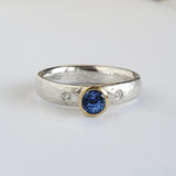 Sapphire and diamond ring