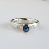 Sapphire and diamond ring