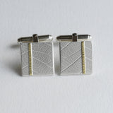 Square leaf cufflink