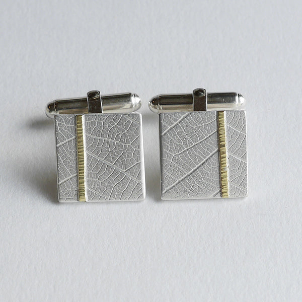 Square leaf cufflink