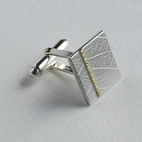 Square leaf cufflink