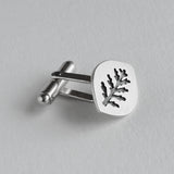 Pierced dusty miller cufflink