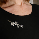 Cherry blossom branch brooch