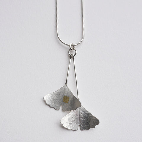 Double Ginkgo Pendant