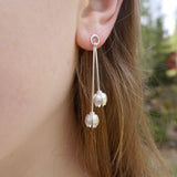 Bud double drop earring