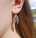Snowdrop petal earrings