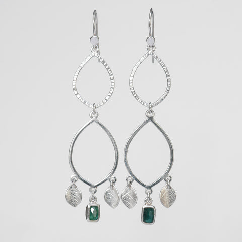 Green tourmaline sorrel earrings