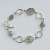 Labradorite teardrop bead bracelet