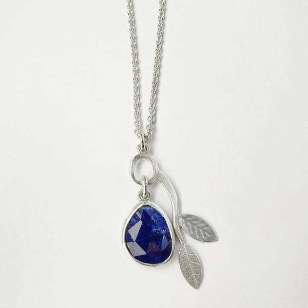 Lapis lazuli branch pendant