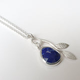 Lapis lazuli branch pendant