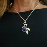Lapis lazuli branch pendant