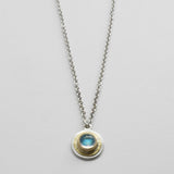 Moonstone hammered pendant