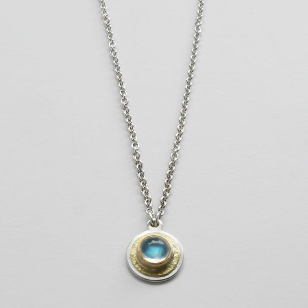 Moonstone hammered pendant