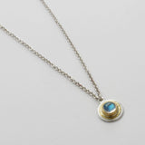Moonstone hammered pendant