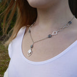 Labradorite teardrop bead necklace