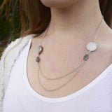 Labradorite coin bead necklace