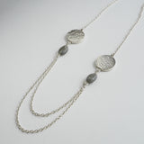 Labradorite coin bead necklace