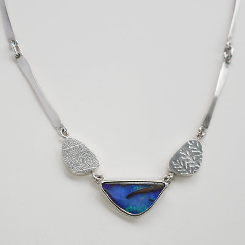 Australian opal wedge necklace