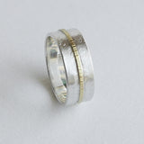 Wide ring gold line