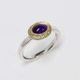Oval hammered top ring