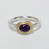 Oval hammered top ring