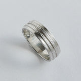 Silver texture ring