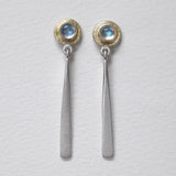 Moonstone forged drop earring