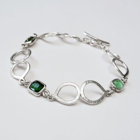 Double teardrop tourmaline bracelet