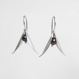 Seed pod pearl earring