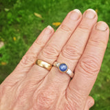 Star Sapphire hammered ring