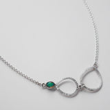 Double teardrop opal glasses holder pendant