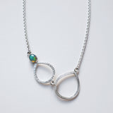 Double teardrop opal glasses holder pendant