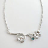 Cherry blossom branch necklace